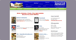 Desktop Screenshot of buchhandlunghenzler.de